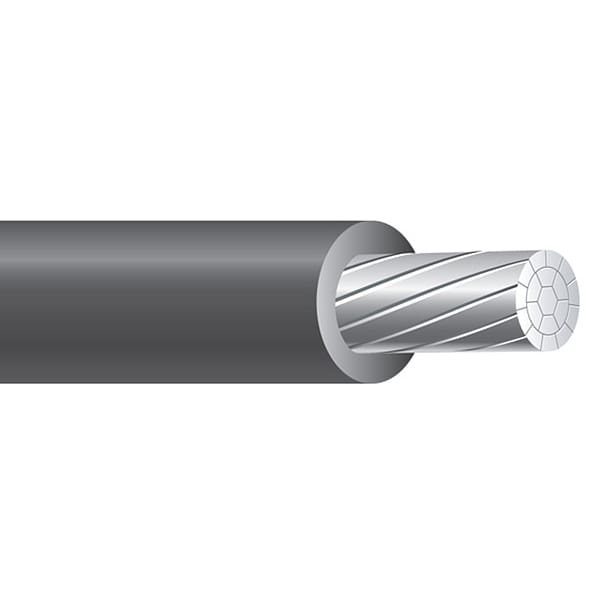 Southwire XHHW, Building Wire, Aluminum, 4/0, 1C, Black, Stranded, 50 ft - 11277199-50
