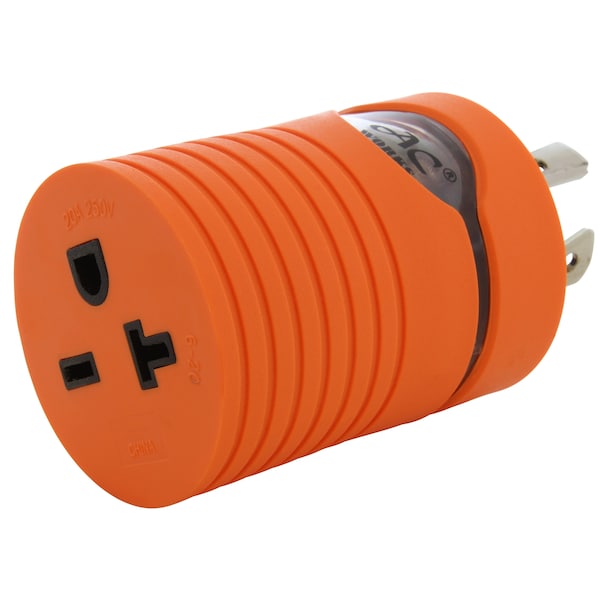 Ac Works Adapter L14-20P 20A 125/250V 4-Prong Plug to 6-15/20R 250V 15/20A T-Blade - ADL1420620