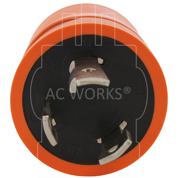 Ac Works Locking Adapter L5-30P to L14-20R Hots Bridged 20A 125/250V - ADL530L1420