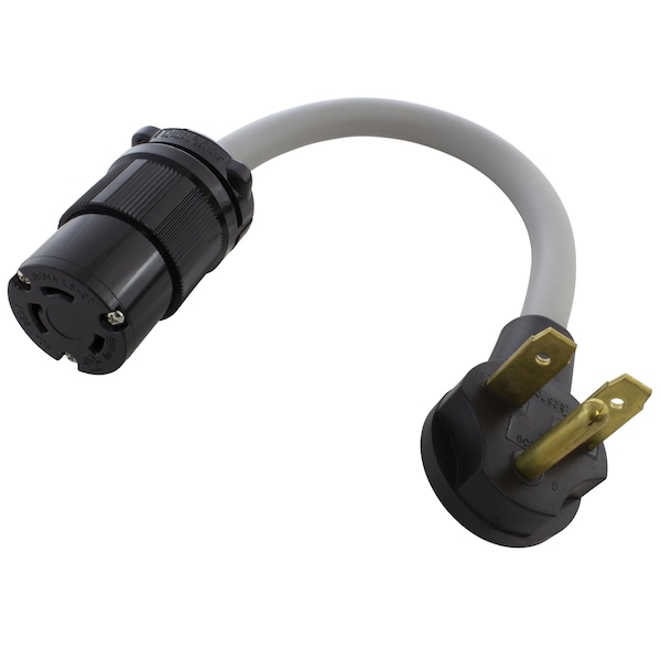 Ac Works 1FT 30A 6-30P Commercial HVAC Plug to L6-30R 30A 250V Locking Connector - S630L630-012