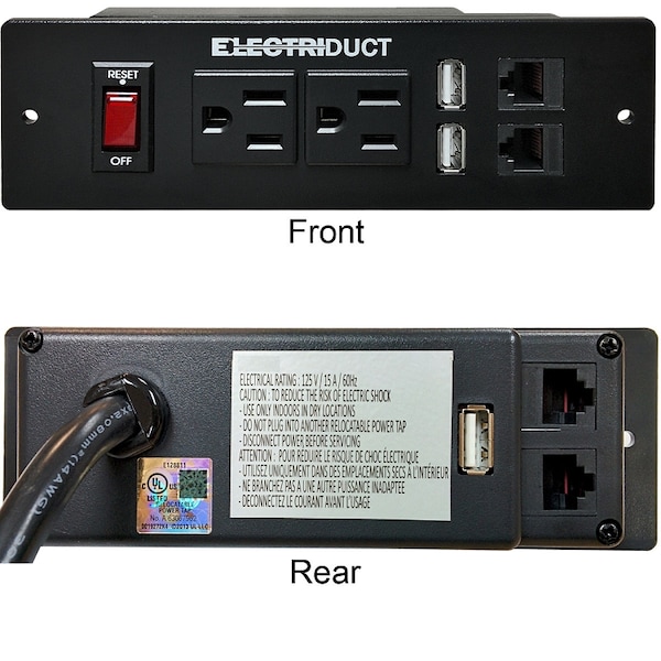 Electriduct Furniture Power and Data Centers - PDC-SW-222-BK