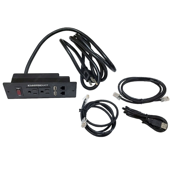 Electriduct Furniture Power and Data Centers - PDC-SW-222-BK