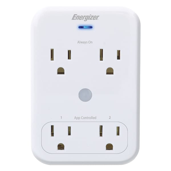 Energizer Smart Wi-Fi 4-Outlet Wall Tap - EWT3-1000-WHT