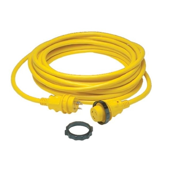 Marinco MARINCO 50SPPRV Extension Cord 30 Amp Yellow - M1D-50SPPRV