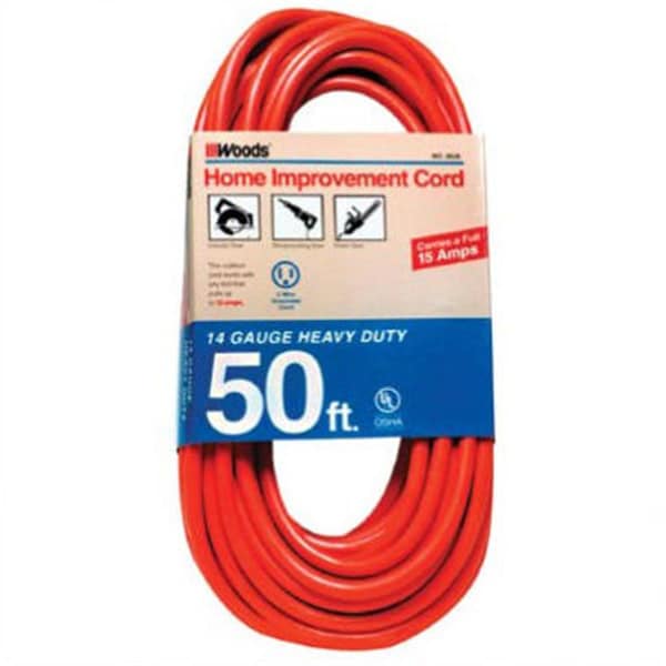 Woods Wire Extension Cord, 14 AWG, 14/3, 50 ft - 860-626
