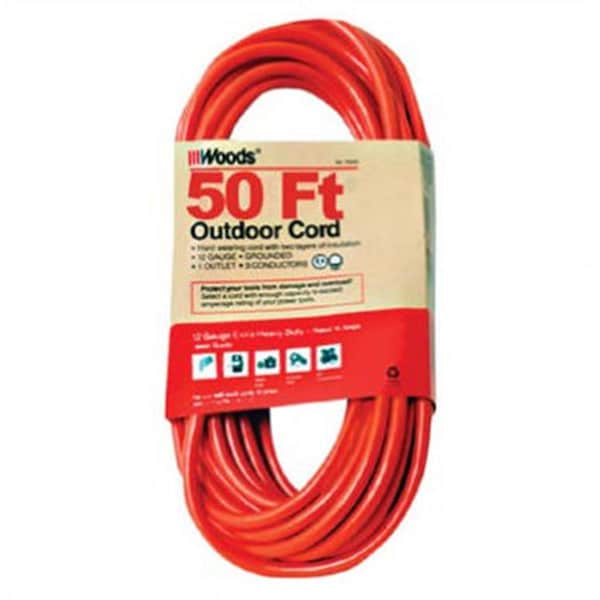 Woods Wire Extension Cord, 12 AWG, 12/3, 50 ft - 860-529