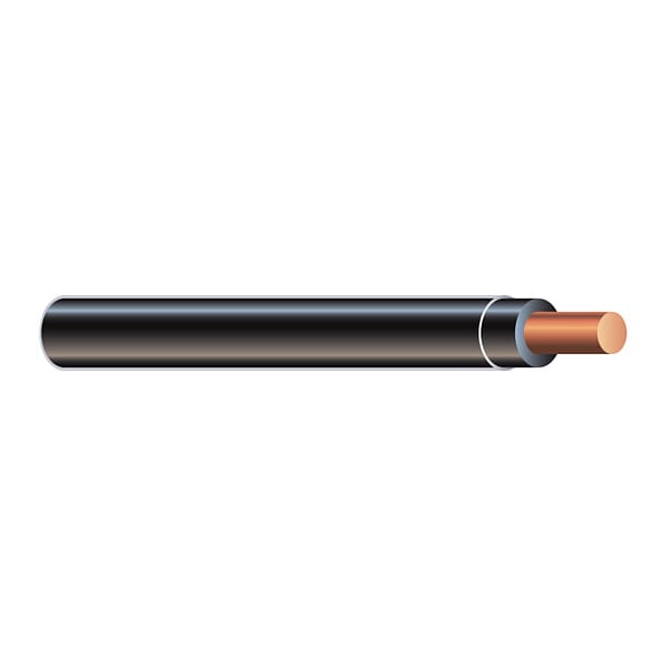 Southwire THHN; THWN, Building Wire, Copper, 10 AWG, 2C, Black, Stranded, 600 ft - 58725101