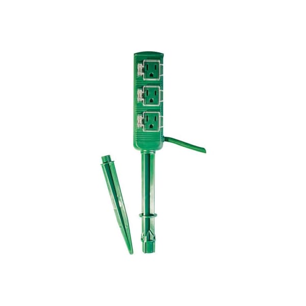 Gogreen SJTW Extension Cord, 16 AWG, Outdoor, 16/3, 3 Outlets, 8 ft - GG-36004