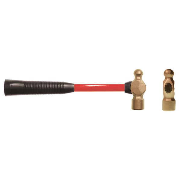 Cs Unitec Non Sparking Hammer, Ball Peen, 2.25 lb, Beryllium Copper - EX101U-0225B