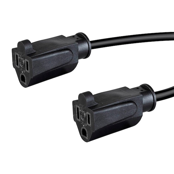 Monoprice Molded Y-Splice Extension Cord Adapter, 18 AWG, 18/3, 1 Outlets - 35055