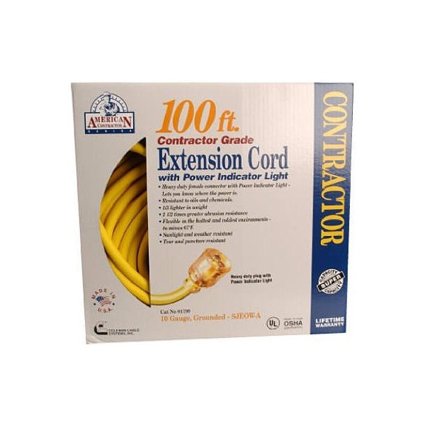 Southwire SJEOW Extension Cord, 10 AWG, Outdoor, 10/3, 100 ft - 1789SW0002