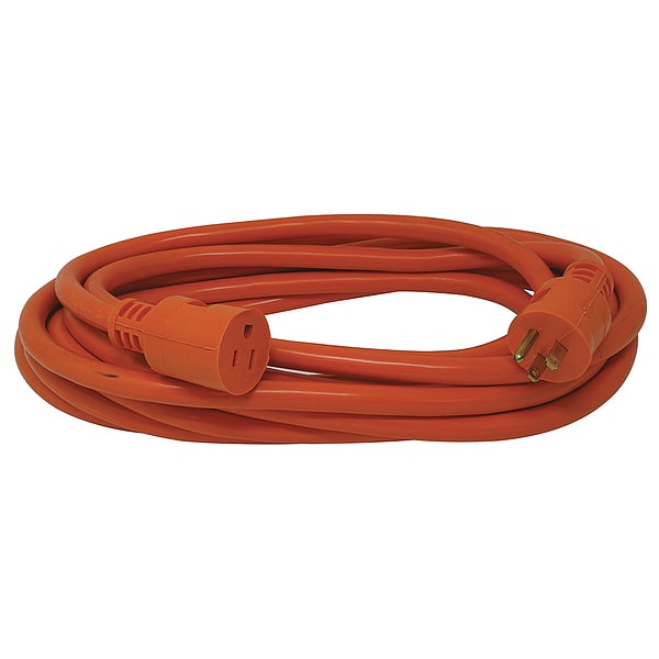 Southwire STW Extension Cord, 14 AWG, Outdoor, 14/3, 1 Outlets, 5-15R, Orange, PVC, 5-15P, 100 ft - 2459SW0003