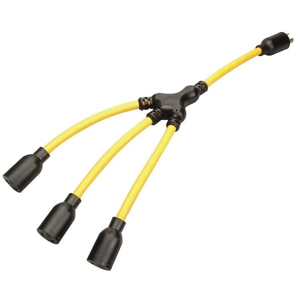 Cci Extension Cord Adapter, 12 AWG, Indoor/Outdoor, 12/3 - 90238802