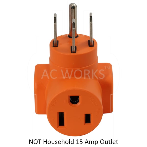 Ac Works 50 Amp RV/ Range/ Generator 14-50 Plug to 6-50R 50Amp 250V Welder adapter - WD1450650