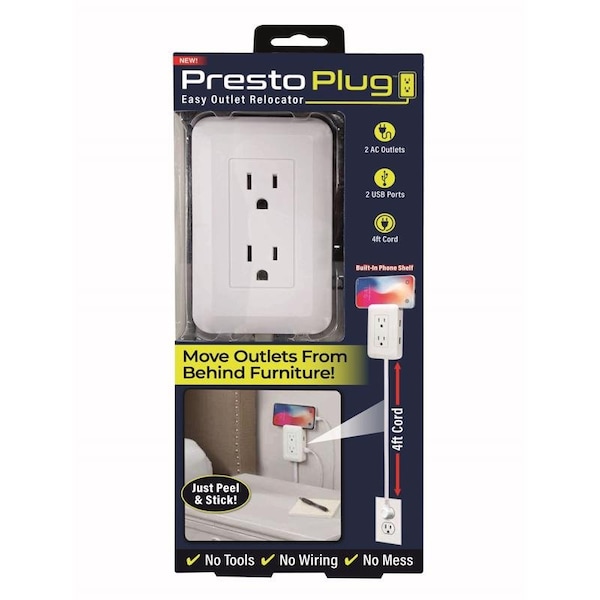 Beyond Bright As Seen On TV Peel and Stick Outlet Extender 1 pk - SKT-MC12/4
