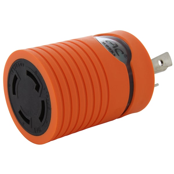 Ac Works Locking Adapter L6-30P 30A 250V Locking Plug to 4-Prong 30A L14-30R - ADL630L1430