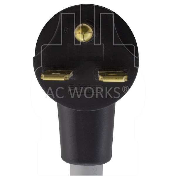 Ac Works 1FT 30A 3-Prong 6-30P Commercial HVAC Plug to L6-20R Locking Female Connector - S630L620-012