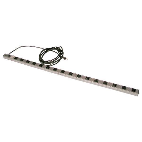 Hallowell Power Strip, 48W x 1-1/2D x 1-1/2H, Black - FKWEP48