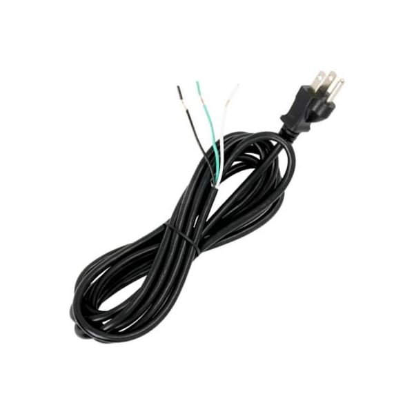 Satco Satco 90-2086 10 Ft. Heavy Duty Cord Set 18/3 SVT -105-#176;C, Black - 90/2086
