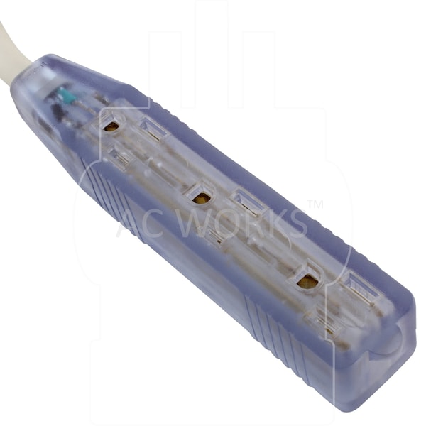 Ac Works 3FT 15 Amp 12/3 Power Strip Cord with Power Indicator and Green Dot Plug - MD15AB515-036