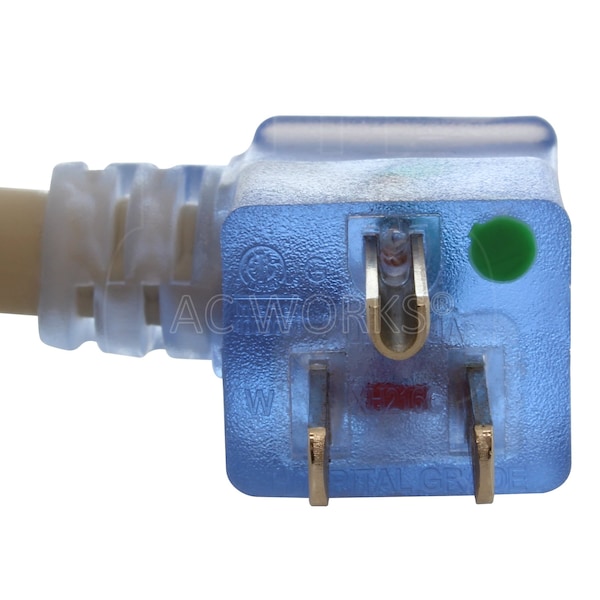 Ac Works 3FT 15 Amp 12/3 Power Strip Cord with Power Indicator and Green Dot Plug - MD15AB515-036