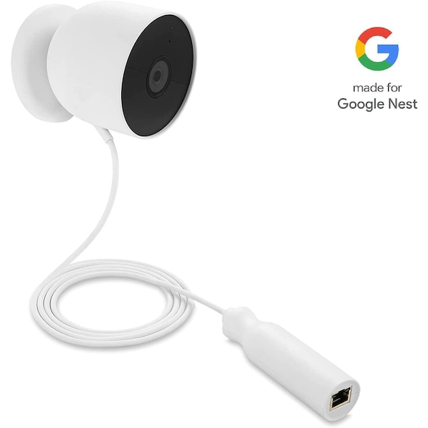 Wasserstein PoE Adapter, for Google Nest Cam Outdoor or Indoor, Battery, Made for Google Nest - NestOut2PoEWhtUSA