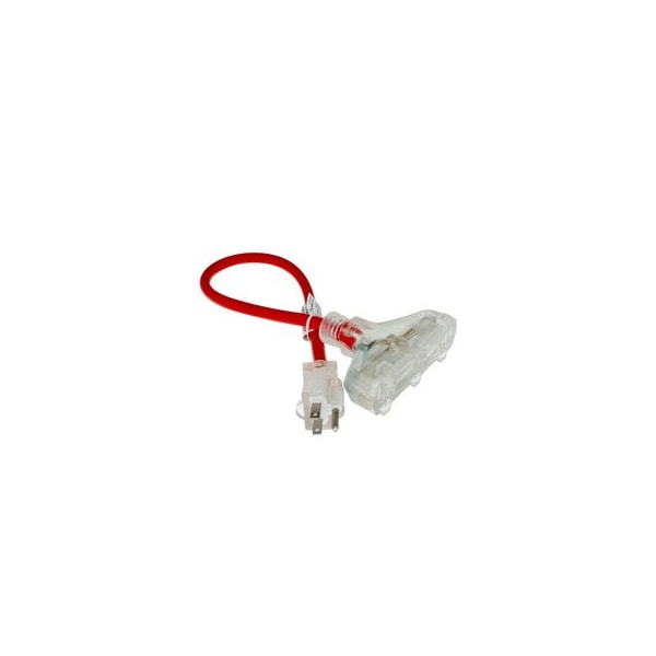 Swe-Tech 3C 3-way Outdoor Rated Power Splitter, Single Nema 5-15P to 3 x Nema 5-15R, 12 AWG, UL Listed, 2ft - FWT10W4-63002