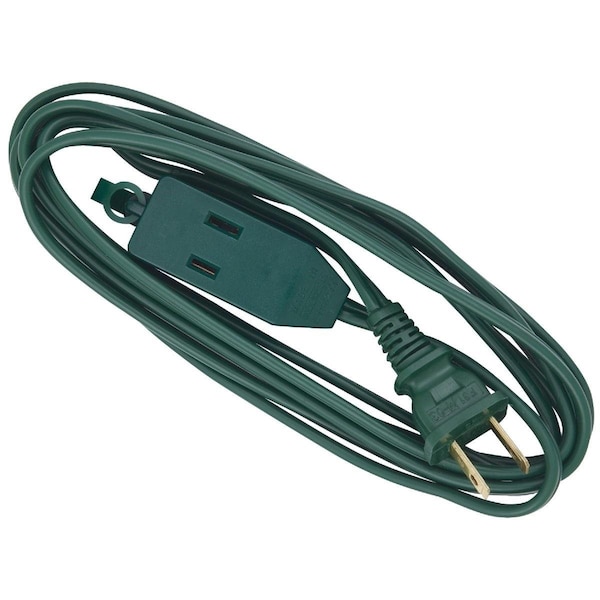 All-Source Extension Cord, 16 AWG, Indoor, 16/2, 9 ft - IN-PT2162-09X-GR