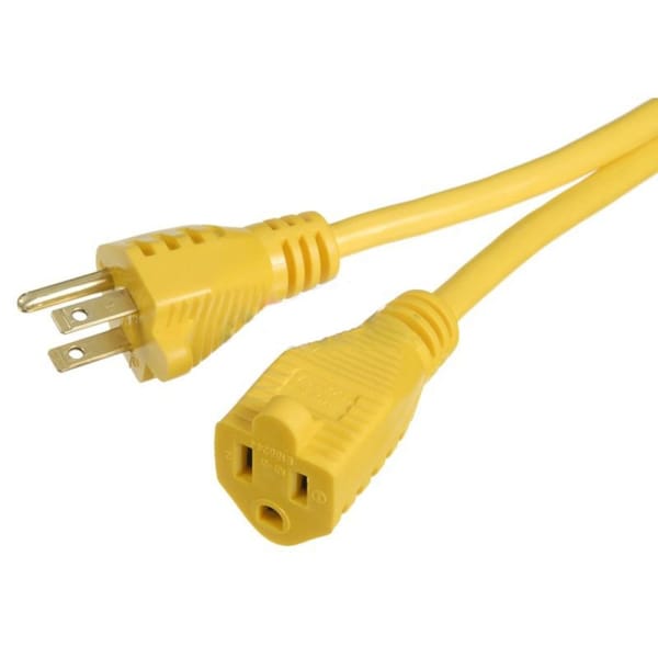 American Imaginations SJTW Extension Cord, Outdoor, 1 Outlets, Yellow, Plastic, 984.25 in - AI-37231