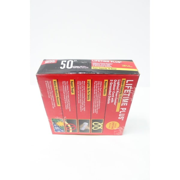 Carol CAROL 03352.61.05 LIFETIME PLUS LIGHTED POWR-CENTER EXTENSION 50FT 125V-AC CORDSET CABLE - 03352.61.05