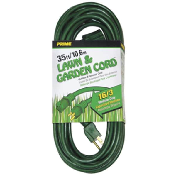 Prime Wire & Cable SJTW; Extreme Weather Extension Cord, 16 AWG, Outdoor, 16/3, 35 ft - EC880627