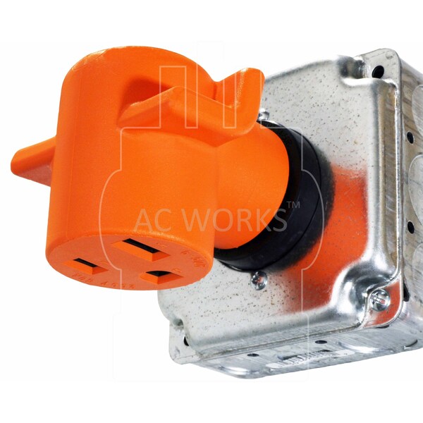 Ac Works 30A 4-Prong 14-30P Dryer Plug to 6-50R 50A 250V Welder Adapter - WD1430650