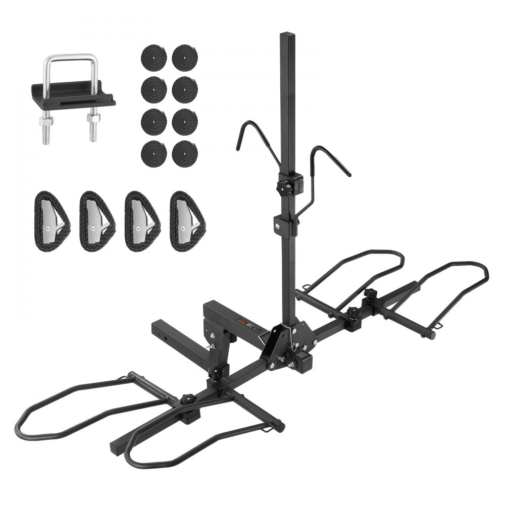 VEVOR Hitch Mount Bike Rack, 2-Bike Platform Style, 160 LBS Max Capacity Bike Rack Hitch for 2-inch Receiver, Titling and Folding Bike Carrier with Tires up to 5" Wide, for Car, SUV, Truck, RV - GJZXCJTJSGJJXOJYPV0