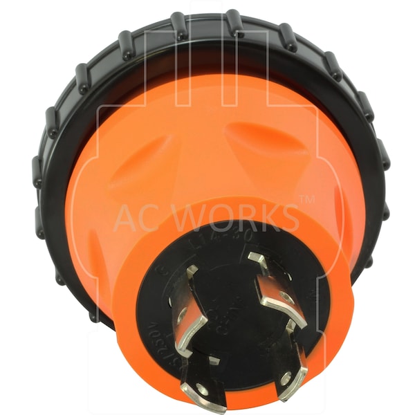 Ac Works Adapter L14-30P 4-Prong 30A Generator Locking Plug to RV/Marine 50A Adapter - ADL1430SS2