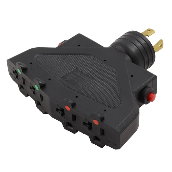 Ac Works PDU Adapter L14-30P 4-Prong 30A Plug - 4 5-15/20 20A T-Blade Connectors - ADL1430F520-FD
