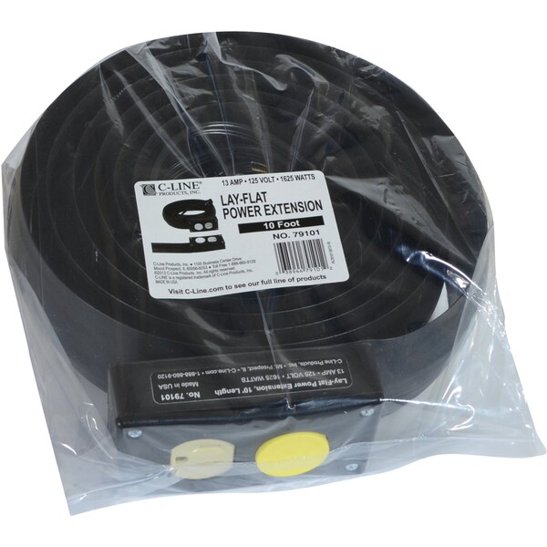 C-Line Products 10 ft. Black Power Extension and Cord Cover - 79101