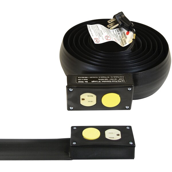 C-Line Products 10 ft. Black Power Extension and Cord Cover - 79101