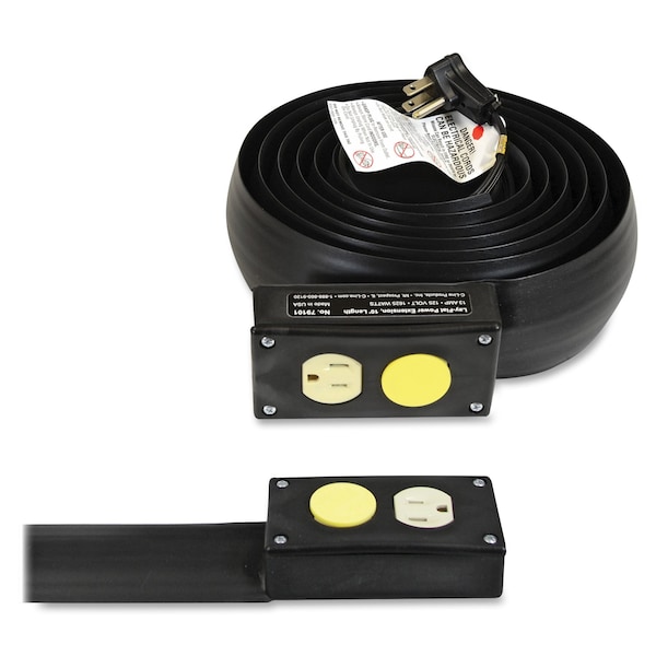 C-Line Products 10 ft. Black Power Extension and Cord Cover - 79101