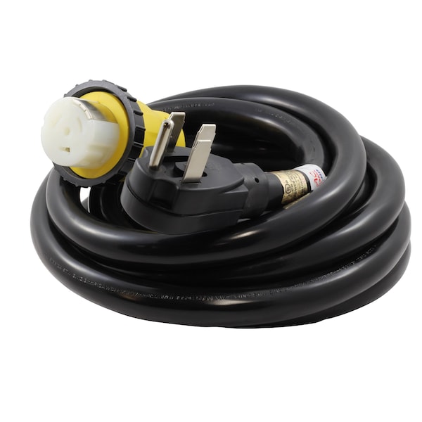 Ac Works 15FT RV 50A Detachable Power Supply Cord with Power Indicator - S1450SS2-15