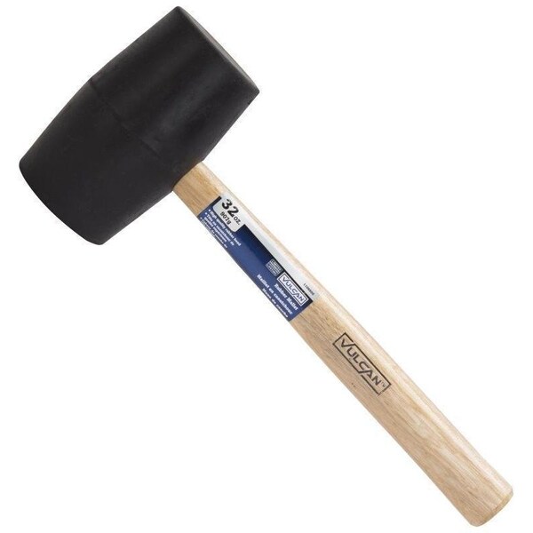 Vulcan Mallet, 32 oz Head, Double-Faced Head, Rubber Head, 13-1/4 in OAL - JLO-034