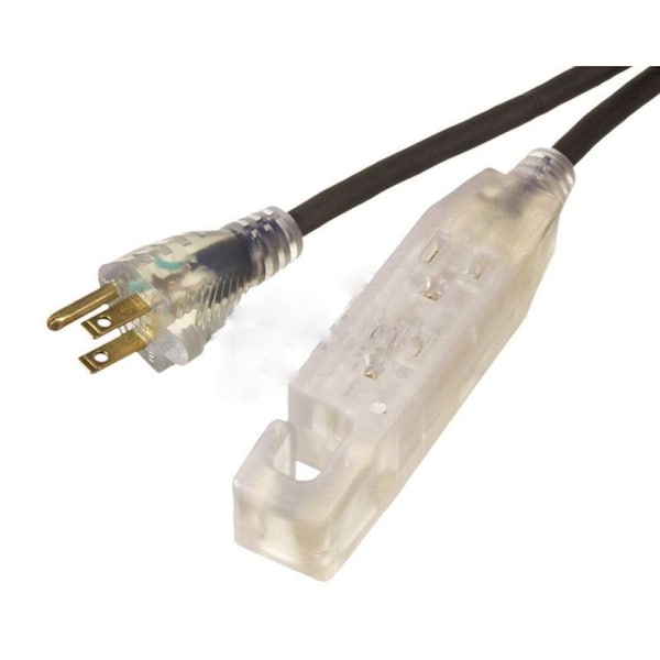 American Imaginations SJTOW Extension Cord, 3 Outlets, Black, Plastic, 393.7 in - AI-37266
