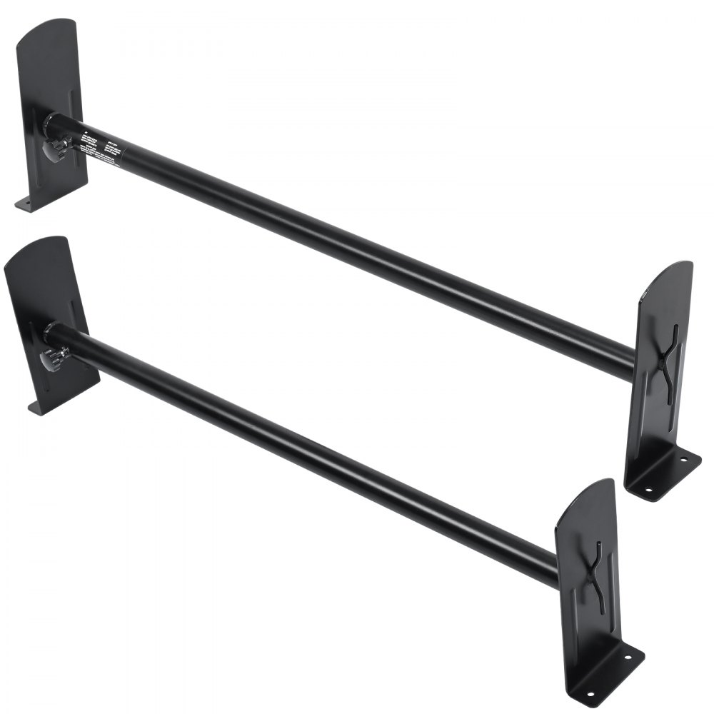 VEVOR Van Roof Ladder Rack, 2 Bars Alloy Steel Roof Racks, 500 LBS Capacity Rain-Gutter Roof Rack, Adjustable Length 35.8"-57.5", Van Ladder Rack Compatible with Chevrolet Express, GMC Savana, etc - XSHCH23502948LXWQV0