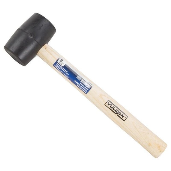 Vulcan Mallet, 8 oz Head, Double-Faced Head, Rubber Head, 11-3/4 in OAL - JLO-005