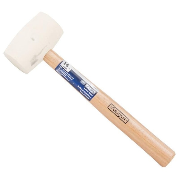 Vulcan Mallet, 16 oz Head, Double-Faced Head, Rubber Head, 13-1/2 in OAL - JL24116-16W