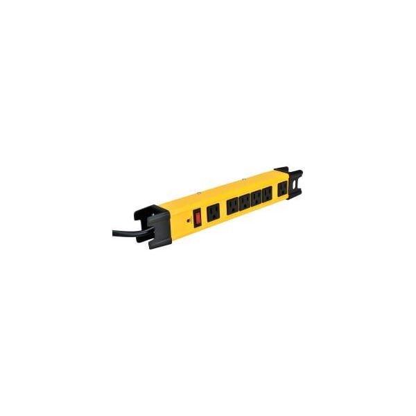 Global Equipment Safety Surge Protected Power Strip 6 Outlets 15A 1200 Joules 6 Cord - FL-209S3