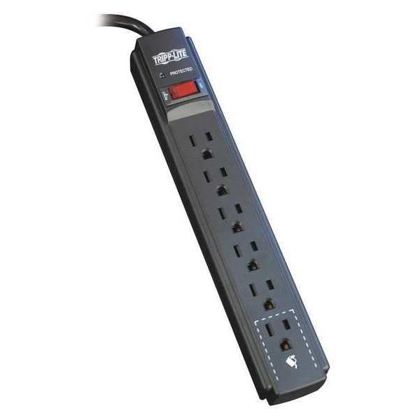 Tripp Lite Surge, 6 Outlet, 15ft cord, 790J, Black - TLP615B