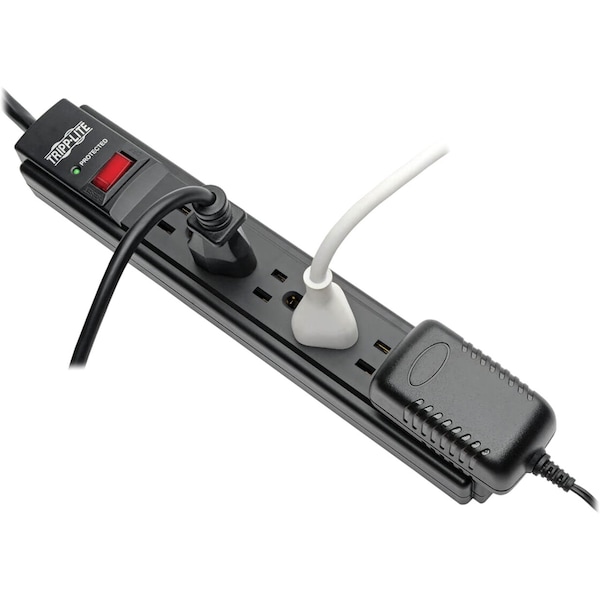 Tripp Lite Surge, 6 Outlet, 15ft cord, 790J, Black - TLP615B