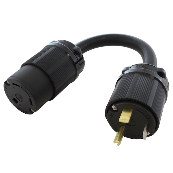Ac Works 1ft. 30A 125V NEMA TT-30 RV Outlet Extender - STT30PR-012