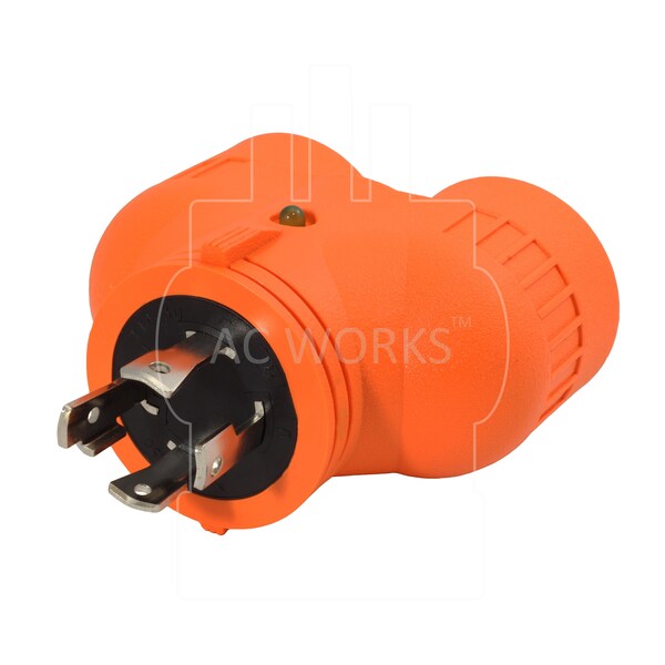Ac Works Adapter L14-30P 30A 4-Prong Plug to 2 30A L5-30R 3-Prong Connectors - ADVL1430L530