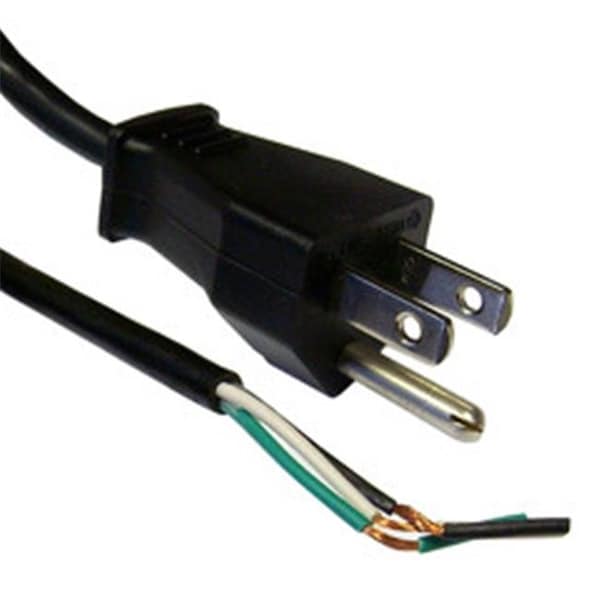 Cable Wholesale CableWholesale 10W1-10106 NEMA 5-15P to Standard ROJ Power Cord  Black  18-3 (18AWG 3 Conductor) SVT  10 Amp 125 Volt  6 foot - 10W1-10106